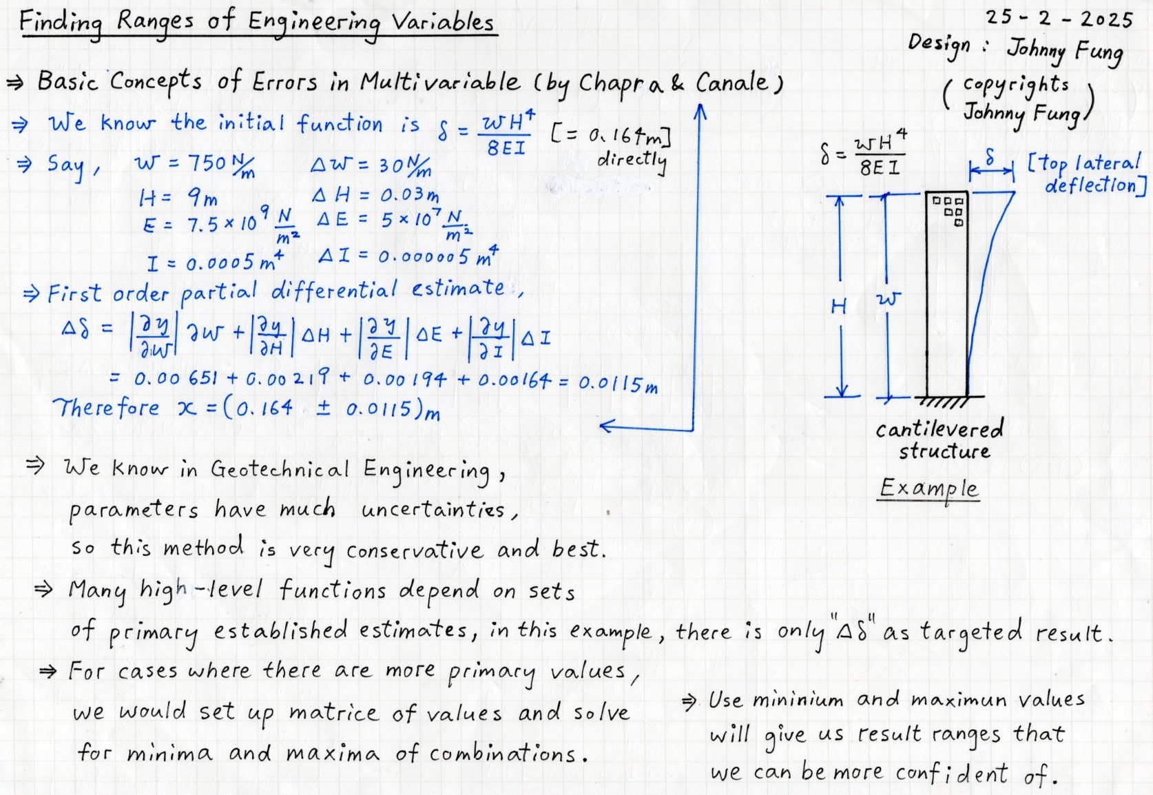 Geotech:Finding Ranges of Engineering Variables